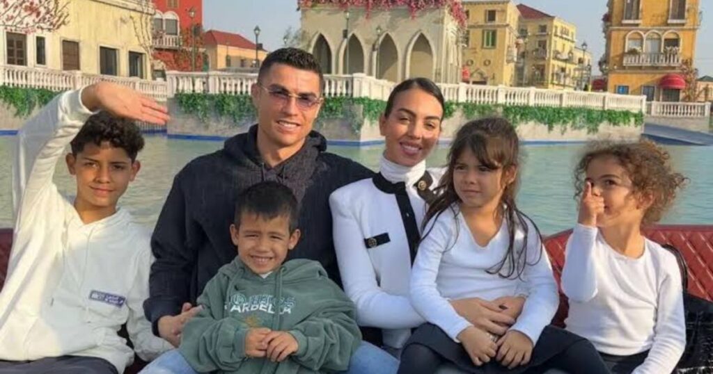 Cristiano Ronaldo with his family