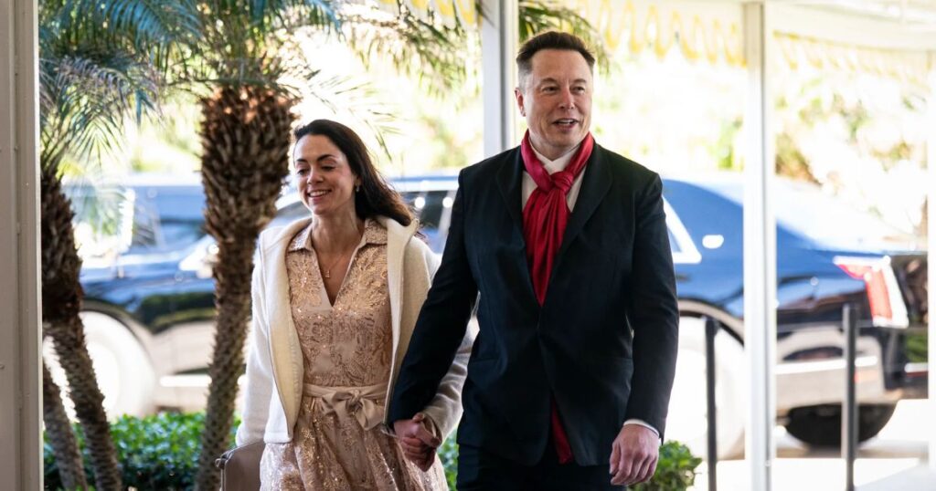 Elon Musk & his wife